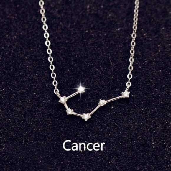 Jewelry - Sterling Silver Diamond Zodiac Necklace--Cancer Jewelry - Sterling Silver Diamond Zodiac Necklace--Cancer